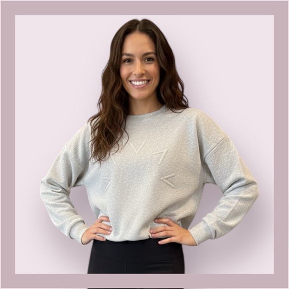 Varley Tops - Varley Knoll Gray Melange Crewneck Sweatshirt